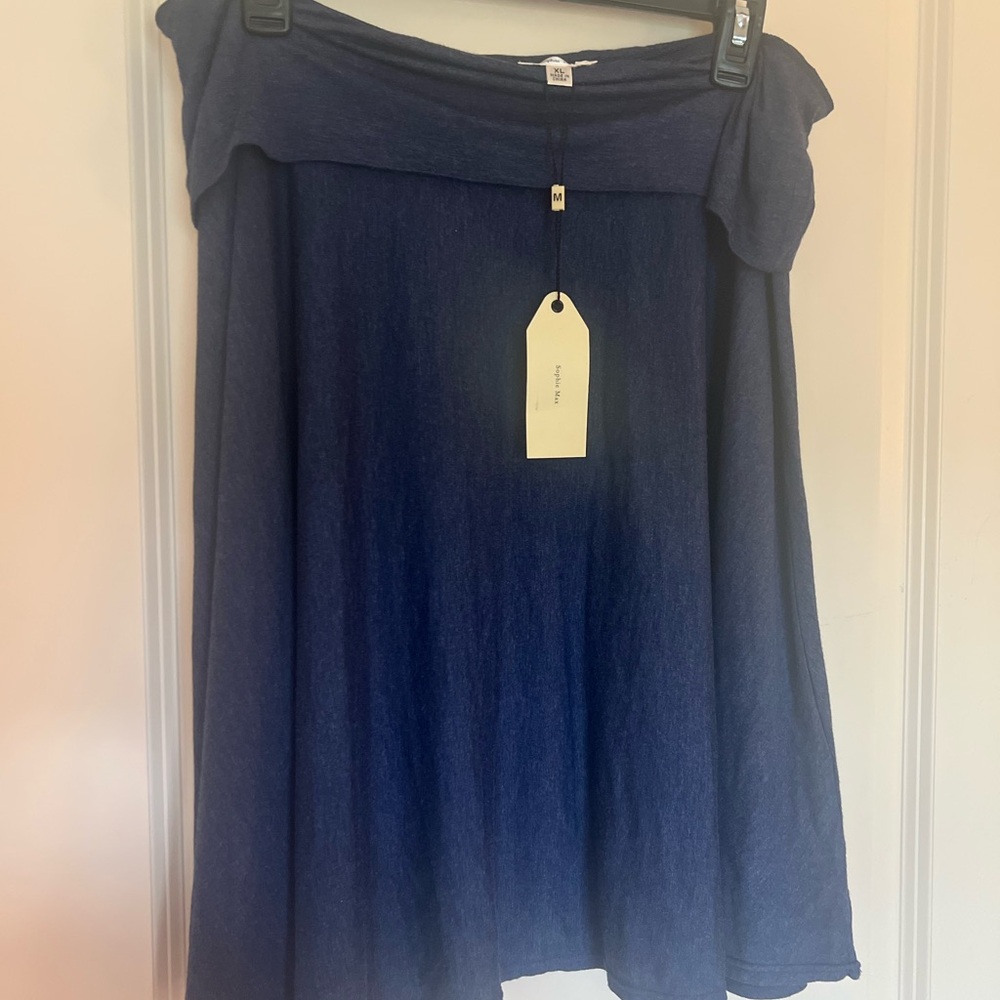 Sophie Max Indigo Foldover Skirt/Dress – Size XL – NWT